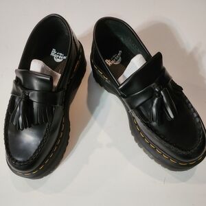 Dr. Martens Black Adrian Loafers Platform Quad 🐈‍⬛️✒️